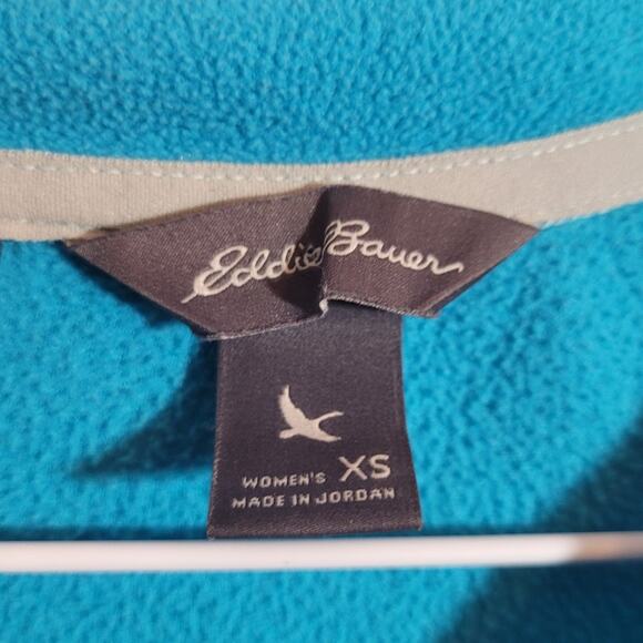 Eddie bauer polartec fleece quarter zip turquoise outdoor pullover xs womens - Picture 5 of 9